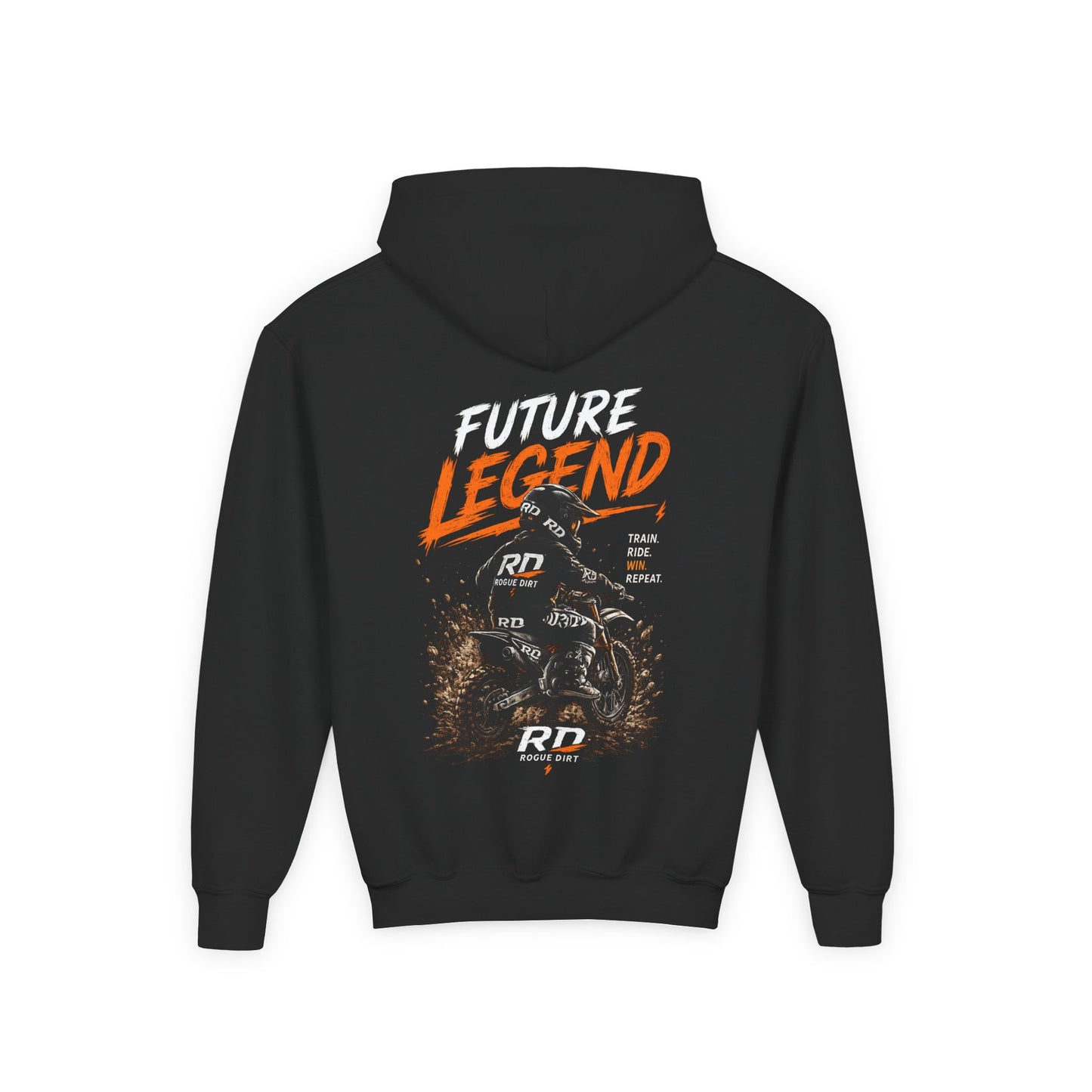 🏁 Rogue Dirt Kids Hoodie – Future Legend Black Edition
