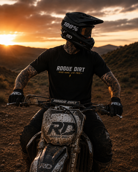 Rogue Dirt “Ride Hard Live Free” Motocross T-Shirt