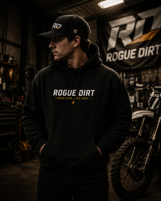 Rogue Dirt Premium Off-Road Hoodie – Black Edition